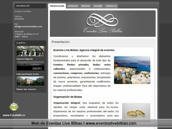 Página Web Dinámica para Eventos Live Bilbao