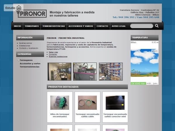 Catálogo online para Pironor