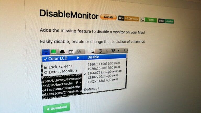 Apaga y controla tus monitores en macOS con DisableMonitor