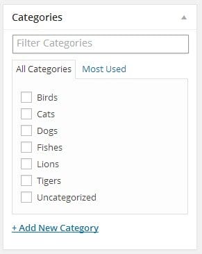 Post Category Filter, plugin WordPress para buscar términos en taxonomías jerárquicas (como las categorías)