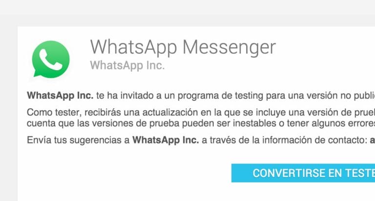 Ya podemos probar WhatsApp Beta desde Google Play