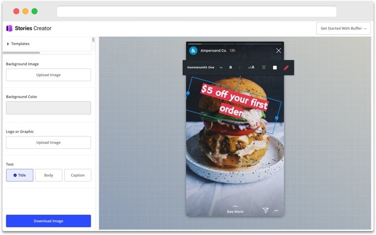 Buffer lanza Stories Creator, una herramienta gratuita para diseñar imágenes para Instagram Stories