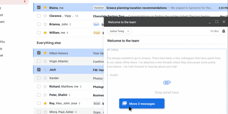 Gmail ahora permite adjuntar emails a otros emails, que se añaden como archivos .eml
